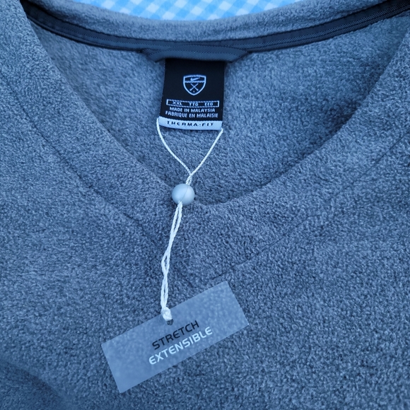 Nike sweatshirt fleece v neck pullover long sleeve drawstring hem XXL athleisure - Picture 3 of 14